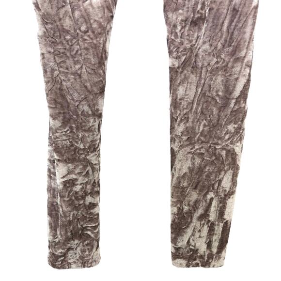 Rainbow Velvet Skinny Stretch Pants Crinkle Mauve Size Small - Picture 7 of 7